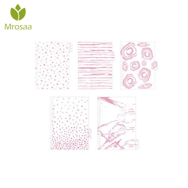 mrosaa 5 sheets/pack pvc a5/a6 loose leaf index paper category page leaf texture separator separation divider page for notebook, Purple;pink
mrosaa 5 sheets/pack pvc a5/a6 loose leaf index paper category page leaf texture separator separation divider page for notebook, Purple;pink
