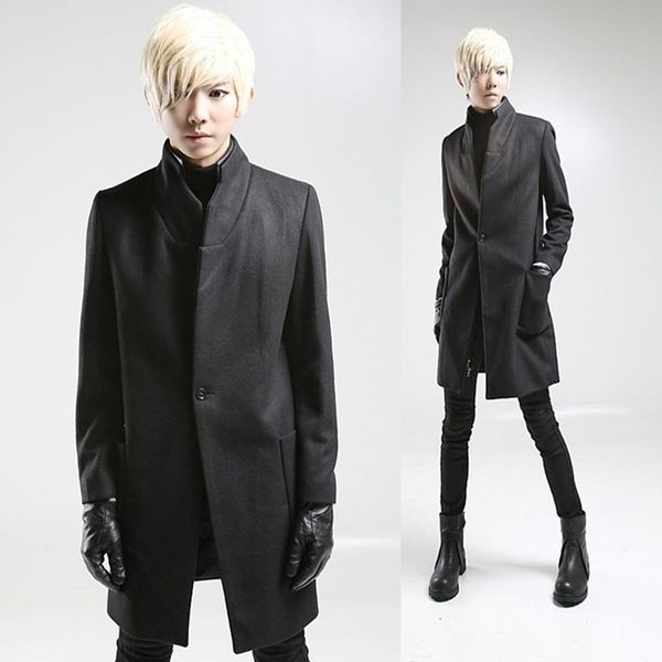 2016 spring new men's warm trench coat cool korean man slim woolen coat fashion personality tide men trench, Tan;black
2016 spring new men's warm trench coat cool korean man slim woolen coat fashion personality tide men trench, Tan;black