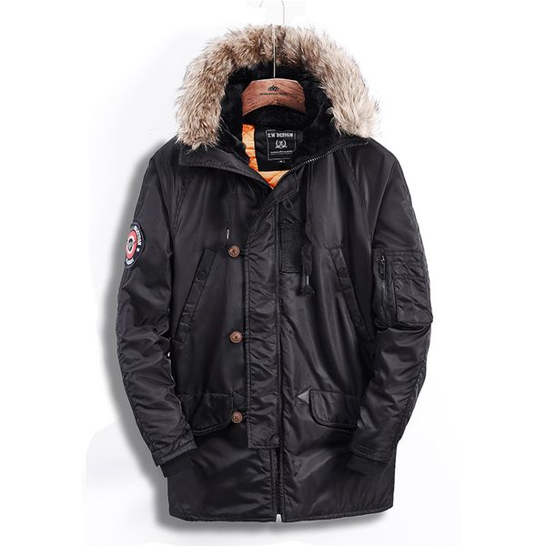 2018 jacket winter men's parkas male jackets coats warm fake fur collar hooded army green long coat, Black
2018 jacket winter men's parkas male jackets coats warm fake fur collar hooded army green long coat, Black