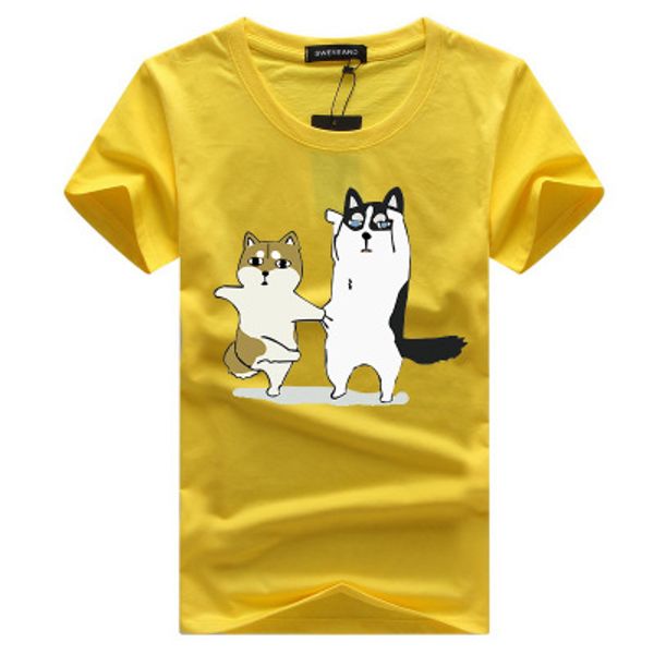 men casual summer t shirt mens cartoon animal printed t shirts men crew neck short sleeved clothing, White;black
men casual summer t shirt mens cartoon animal printed t shirts men crew neck short sleeved clothing, White;black