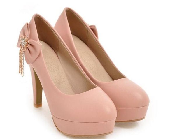 send 2018 new style four seasons high heel bowknot round head fine heel women shoes, Black
send 2018 new style four seasons high heel bowknot round head fine heel women shoes, Black