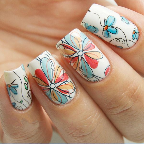 1 sheet born pretty nail sticker cute flower pattern nail art water decals transfer stickers bp-w17, Black
1 sheet born pretty nail sticker cute flower pattern nail art water decals transfer stickers bp-w17, Black