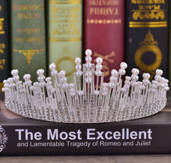 alloy pearl brides crown wedding ornament bridal headwear crown wedding dress accessories, Silver
alloy pearl brides crown wedding ornament bridal headwear crown wedding dress accessories, Silver