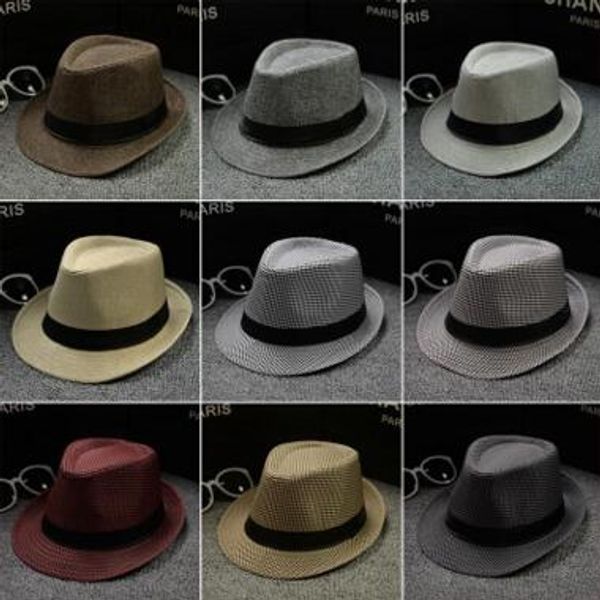 men women soft fedora panama hats cotton/linen straw caps outdoor stingy brim hats spring summer beach sun caps 56-58cm, Blue;gray 
men women soft fedora panama hats cotton/linen straw caps outdoor stingy brim hats spring summer beach sun caps 56-58cm, Blue;gray