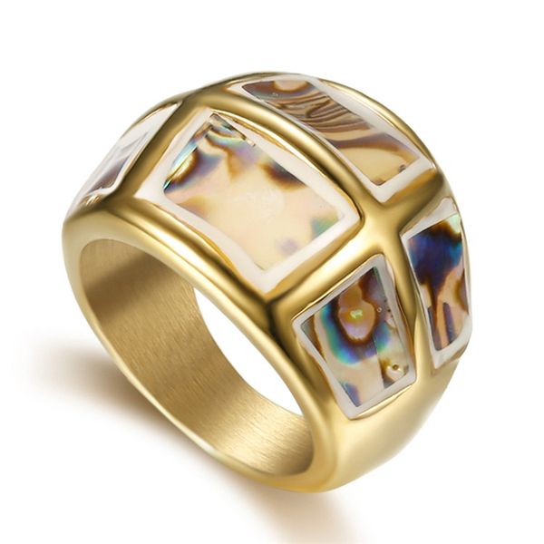 round multicolor shell ring for men women gold color stainless steel hip hop rings fashion jewelry, Golden;silver
round multicolor shell ring for men women gold color stainless steel hip hop rings fashion jewelry, Golden;silver