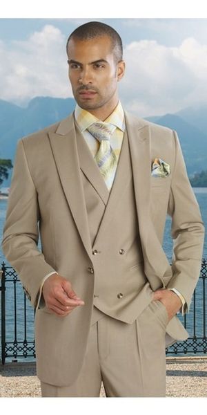 custom design groom tuxedos peaked lapel one button khaki men's business suit men party groomsmen suits(jacket+pants+tie+vest)no;276, Black;gray
custom design groom tuxedos peaked lapel one button khaki men's business suit men party groomsmen suits(jacket+pants+tie+vest)no;276, Black;gray