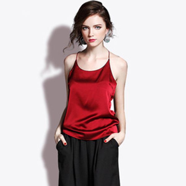 silk tank sun women bralet camis silk camisole runway style suspenders with narrow straps 2018, White
silk tank sun women bralet camis silk camisole runway style suspenders with narrow straps 2018, White