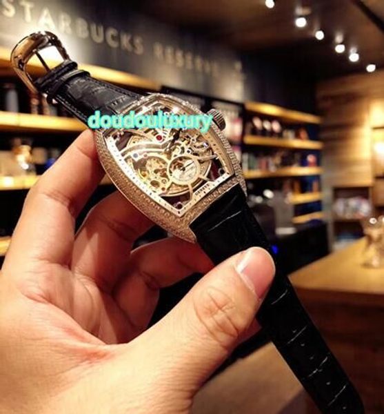 fashion men's watches silver diamond boutique watches wine barrel type hollow automatic mechanical watch, Slivery;brown
fashion men's watches silver diamond boutique watches wine barrel type hollow automatic mechanical watch, Slivery;brown