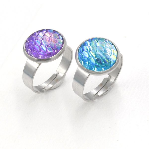 fashion resin fish scale druzy drusy ring stainless steel 12mm mermaid scale open ring for women jewelry, Golden;silver
fashion resin fish scale druzy drusy ring stainless steel 12mm mermaid scale open ring for women jewelry, Golden;silver