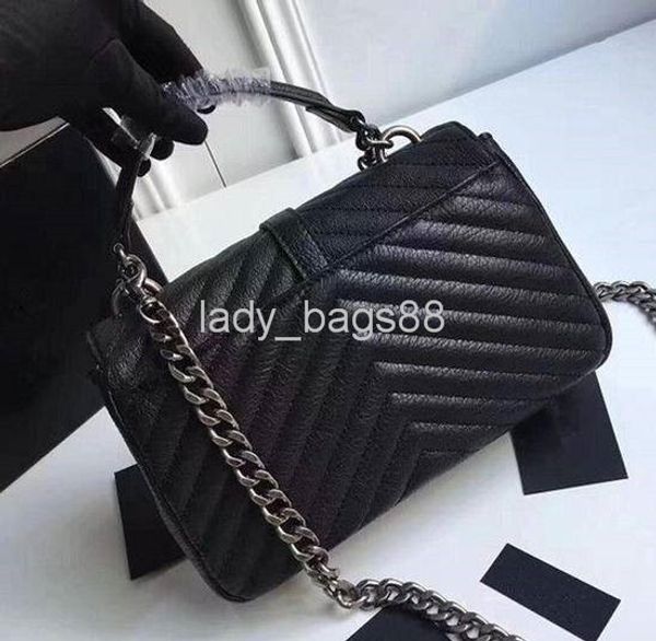 

Hot Fashion Classical Luxury V Shaped Flap Chain Shoulder Bag Leather Crossbody Messenger Bag Clutch Tote Handbag Purse Shopping Handbag