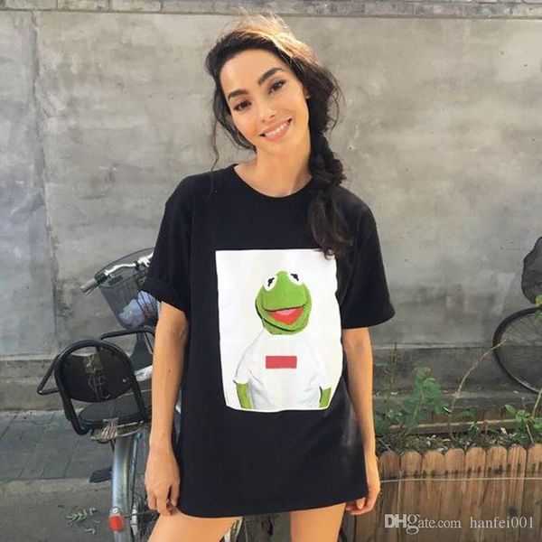 17FW S Круглая шея Футболка с коротким логотипом Футболка с коротким рукавом Kermit Frog
17FW S Круглая шея Футболка с коротким логотипом Футболка с коротким рукавом Kermit Frog