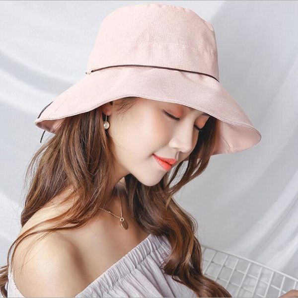 stylish summer solid linen cotton hats for women chapeau femme wide brim foldable anti uv sun hat bucket visor verano cap, Blue;gray
stylish summer solid linen cotton hats for women chapeau femme wide brim foldable anti uv sun hat bucket visor verano cap, Blue;gray