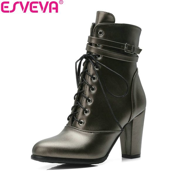 esveva 2019 women shoes zipper square heels ankle boots western style shoes low heels pointed toe autumn woman boots size 34-43, Black
esveva 2019 women shoes zipper square heels ankle boots western style shoes low heels pointed toe autumn woman boots size 34-43, Black