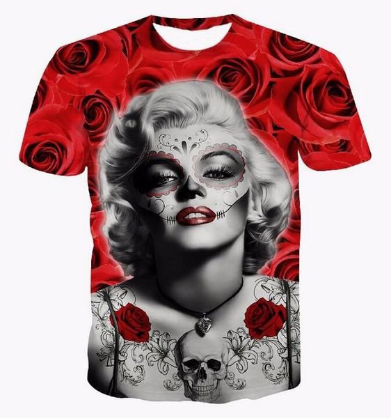 wholesale-fashion mens/womens summer style flower floral character marilyn monroe funny 3d print casual t-shirt dx010, White;black
wholesale-fashion mens/womens summer style flower floral character marilyn monroe funny 3d print casual t-shirt dx010, White;black