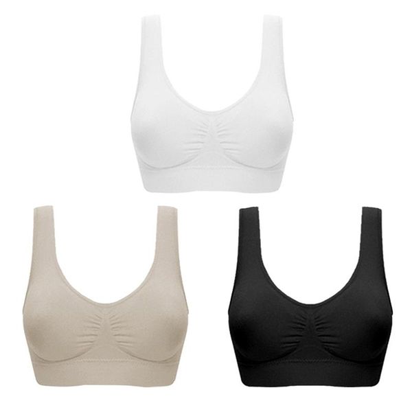3pcs womens sports bras push-up breathable activewear single layer padded seamless bras vests for sports girls yoga fitness, White;black
3pcs womens sports bras push-up breathable activewear single layer padded seamless bras vests for sports girls yoga fitness, White;black