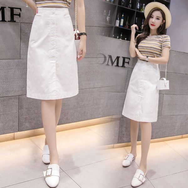 skirts stinlicher summer autumn womens 2021 midi knee length korean elegant button high waist skirt female black white
skirts stinlicher summer autumn womens 2021 midi knee length korean elegant button high waist skirt female black white