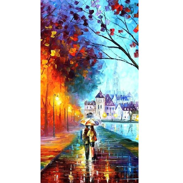 100% hand painted abstract oil paintings walking with you in the rain no framed art work home decoration
100% hand painted abstract oil paintings walking with you in the rain no framed art work home decoration