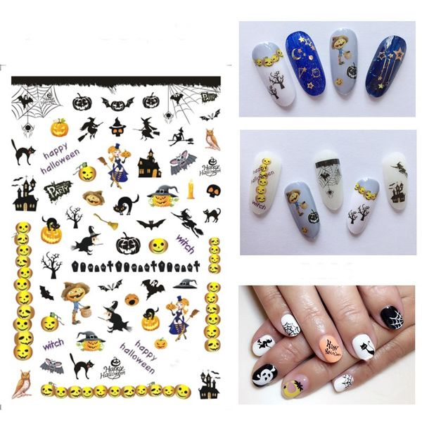 5 sheets 3d halloween nail stickers pumpkin bat ghost cat decals nail art tips decoration self-adhesive thin sticker, Black
5 sheets 3d halloween nail stickers pumpkin bat ghost cat decals nail art tips decoration self-adhesive thin sticker, Black