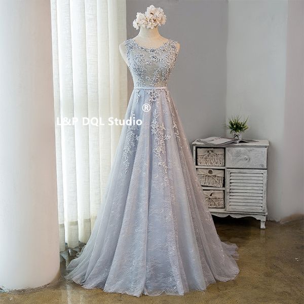 attractive prom dresses backless lace tulle prom dress scoop applique with beads sequins sweep train evening dresses plus size light gray, Black
attractive prom dresses backless lace tulle prom dress scoop applique with beads sequins sweep train evening dresses plus size light gray, Black