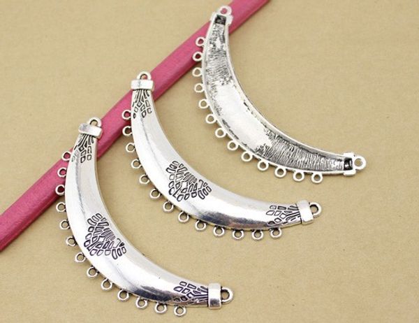 10pcs/lot pendant link, antique silver-color "pewter" beads,single-sided curved bar and loop f1092
10pcs/lot pendant link, antique silver-color "pewter" beads,single-sided curved bar and loop f1092