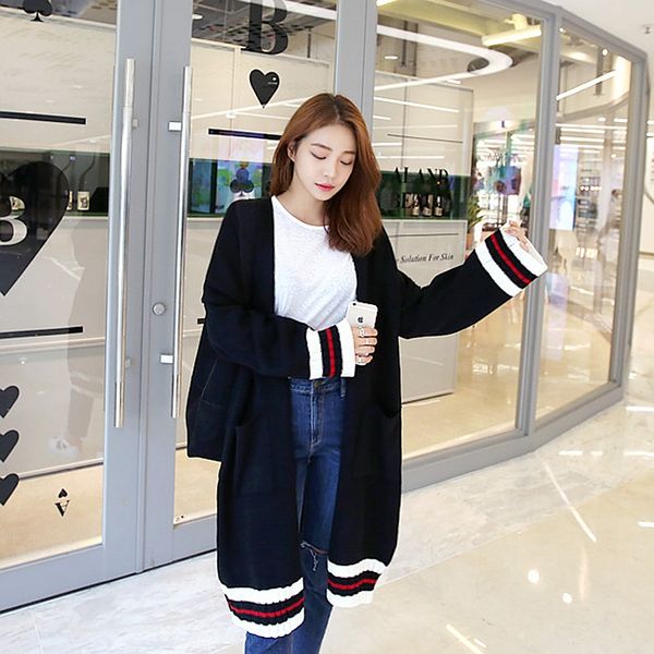 autumn korean version of women's wear, long, loose, crash, long sleeved knitted cardigan, retro style, sweater coat, White;black
autumn korean version of women's wear, long, loose, crash, long sleeved knitted cardigan, retro style, sweater coat, White;black