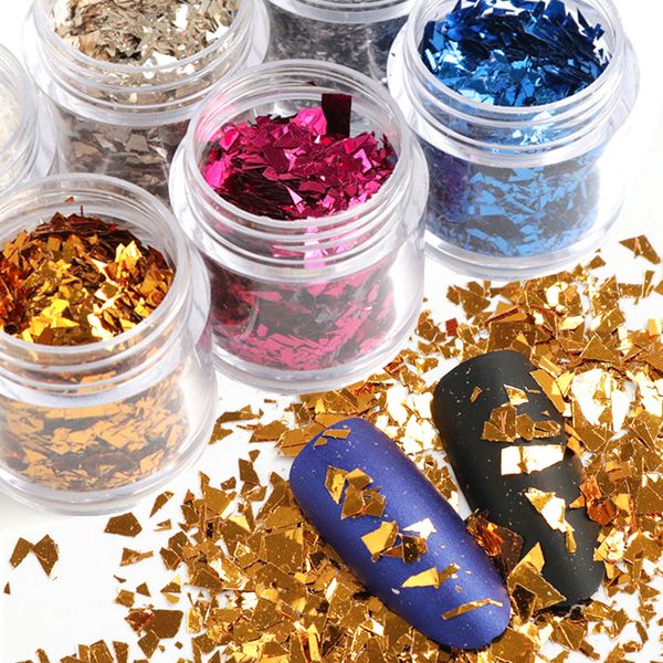 1 box 10ml nail art sequins gold/silver irregular candy paper manicure glitter nail sequin for uv gel decor -assorted color gf14, Silver;gold
1 box 10ml nail art sequins gold/silver irregular candy paper manicure glitter nail sequin for uv gel decor -assorted color gf14, Silver;gold