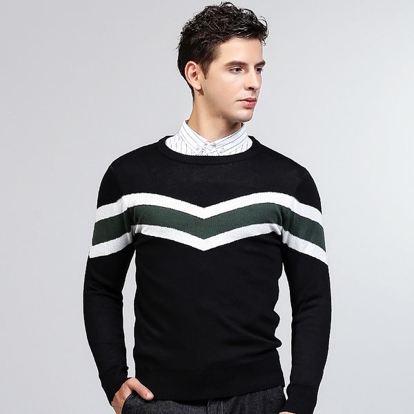 new tide brand sleeve sweater business casual men's sweater fashion long sleeve japanese all match men's clothing, White;black
new tide brand sleeve sweater business casual men's sweater fashion long sleeve japanese all match men's clothing, White;black