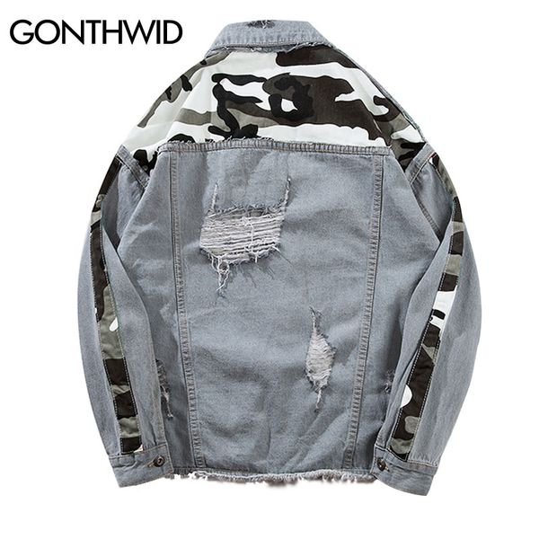 gonthwid vintage camo camouflage patchwork ripped hole denim jacket men 2018 hip hop casual distressed denim jeans jackets male, Black;brown
gonthwid vintage camo camouflage patchwork ripped hole denim jacket men 2018 hip hop casual distressed denim jeans jackets male, Black;brown