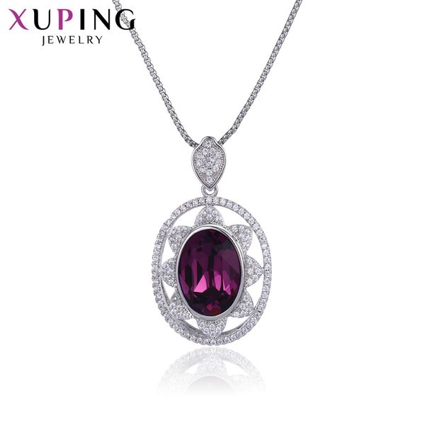 11.11 xuping elliptical shape necklace exquisite crystals from retro jewelry for women halloween gifts s140.4-44345, Silver
11.11 xuping elliptical shape necklace exquisite crystals from retro jewelry for women halloween gifts s140.4-44345, Silver