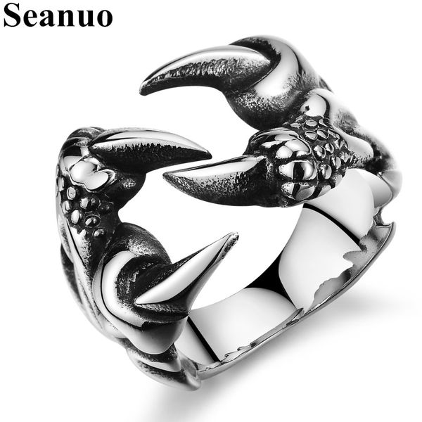 seanuo 2019 punk gothic dragon claw titanium steel men heavey ring jewelry vintage cook rock male motorcycle club biker rings, Golden;silver
seanuo 2019 punk gothic dragon claw titanium steel men heavey ring jewelry vintage cook rock male motorcycle club biker rings, Golden;silver
