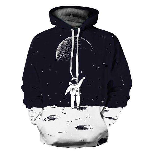 men women 3d hoodies sweatshirts spaceman on the moon pullover sweatshirt dot pattern hoodie thin hoody brand tracksuits, Black
men women 3d hoodies sweatshirts spaceman on the moon pullover sweatshirt dot pattern hoodie thin hoody brand tracksuits, Black