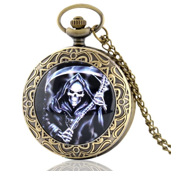 ibeina ghost spirit with knife theme full quartz engraved fob retro pendant pocket watch chain gift, Slivery;golden
ibeina ghost spirit with knife theme full quartz engraved fob retro pendant pocket watch chain gift, Slivery;golden
