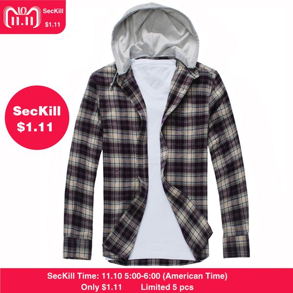 markless long sleeve cotton shirt men 2018 autumn fashion purple plaid casual hooded shirt camisa masculina chemise homme, White;black
markless long sleeve cotton shirt men 2018 autumn fashion purple plaid casual hooded shirt camisa masculina chemise homme, White;black