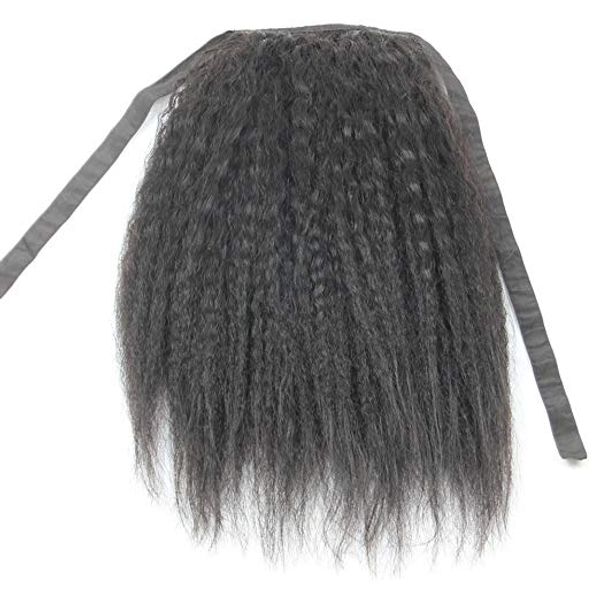 african ponytail human hair extension coarse yaki kinky straight ponytail hairpiece clip in drawstring pony tail 100g-160g natural color, Black
african ponytail human hair extension coarse yaki kinky straight ponytail hairpiece clip in drawstring pony tail 100g-160g natural color, Black