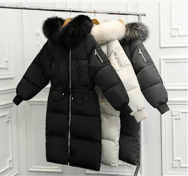 new winter women's thick long hooded cotton jacket coat outerwear parkas, Black