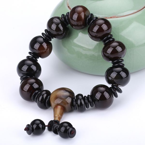 natural stone bracelet black agate crystal buddhist buddha prayer beads mala men bracelets bangles healing jewelry bijoux, Golden;silver
natural stone bracelet black agate crystal buddhist buddha prayer beads mala men bracelets bangles healing jewelry bijoux, Golden;silver