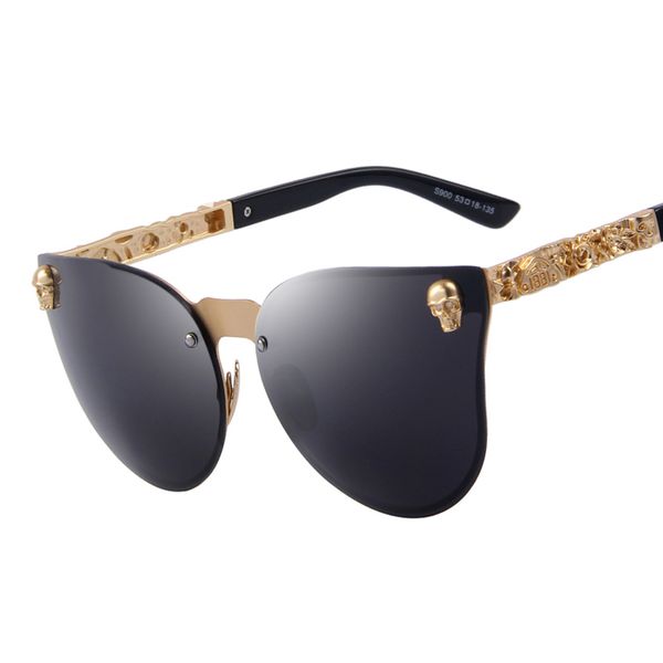 fashion cat eye sunglasses fashion women gothic eyewear skull frame metal temple oculos de sol uv400, White;black
fashion cat eye sunglasses fashion women gothic eyewear skull frame metal temple oculos de sol uv400, White;black