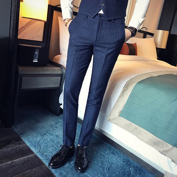 stripe pants mens mens trousers formal wedding dress grey dress pants slim fit blue business trousers calca social, White;black
stripe pants mens mens trousers formal wedding dress grey dress pants slim fit blue business trousers calca social, White;black