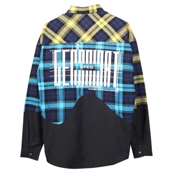 patchwork japanese style mens shirts long sleeve printed stylish casual multicolor plaid shirt men korean fashion mans shirts, White;black
patchwork japanese style mens shirts long sleeve printed stylish casual multicolor plaid shirt men korean fashion mans shirts, White;black