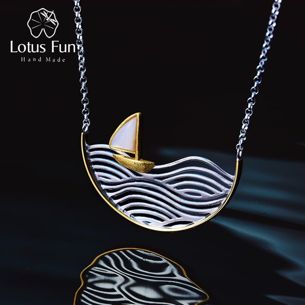 lotus fun real 925 sterling silver handmade designer fine jewelry creative sailboat necklace for women acessorio collier
lotus fun real 925 sterling silver handmade designer fine jewelry creative sailboat necklace for women acessorio collier