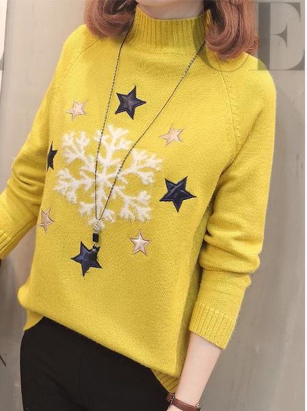 half choker jacquard weave sweater female autumn and winter fashion korean loose and comfortable knitwear set head tide, White;black
half choker jacquard weave sweater female autumn and winter fashion korean loose and comfortable knitwear set head tide, White;black