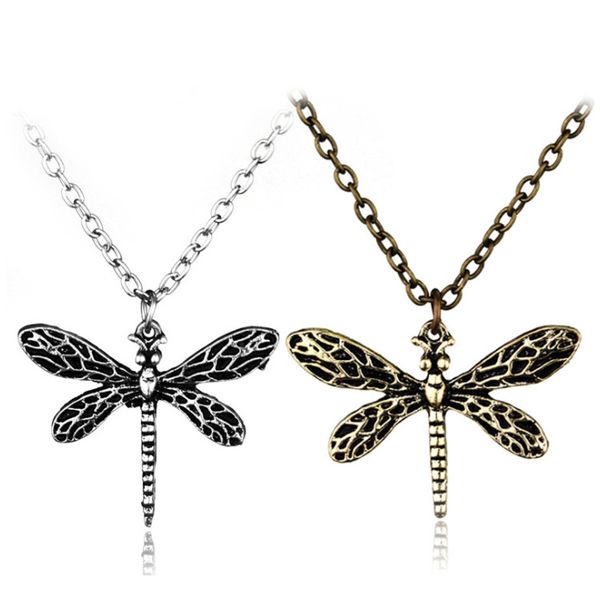 2018 sell european american popular antique silver&bronze big dragonfly charms pendant necklace creative women jewelry holiday gift
2018 sell european american popular antique silver&bronze big dragonfly charms pendant necklace creative women jewelry holiday gift