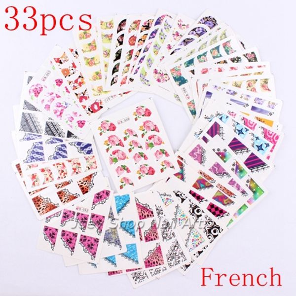 33pcs french nail sticker decal wrap french flower lace nail designs water transfers for false /natural nails, Black
33pcs french nail sticker decal wrap french flower lace nail designs water transfers for false /natural nails, Black