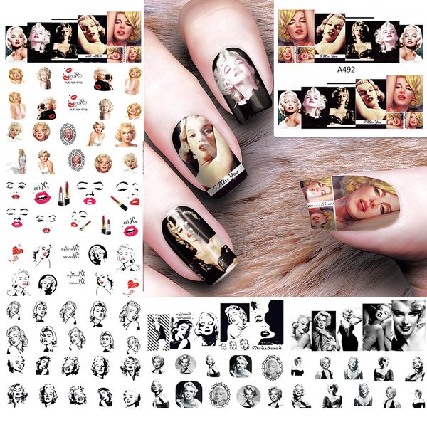 12 sheets lot marilyn monroe nail sticker water decals for nail art decorations manicure fake nails accessoires supplies tool, Black
12 sheets lot marilyn monroe nail sticker water decals for nail art decorations manicure fake nails accessoires supplies tool, Black