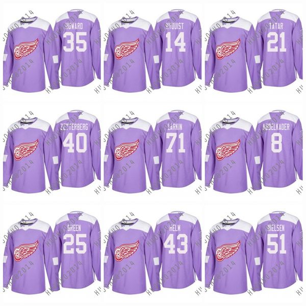 2018 Figths Cancer Detroit Red Wings Dylan Larkin Henrik Zetterberg Justin Abdelkader Jimmy Howard Kronwall Mantha Ericsson Hockey Jerseys
2018 Figths Cancer Detroit Red Wings Dylan Larkin Henrik Zetterberg Justin Abdelkader Jimmy Howard Kronwall Mantha Ericsson Hockey Jerseys