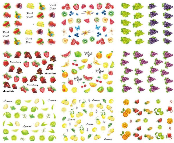 18 sheets nail stickers fruit/ice cream designs water transfer nail art sticker watermark decal diy decoration tools mz0072, Black
18 sheets nail stickers fruit/ice cream designs water transfer nail art sticker watermark decal diy decoration tools mz0072, Black