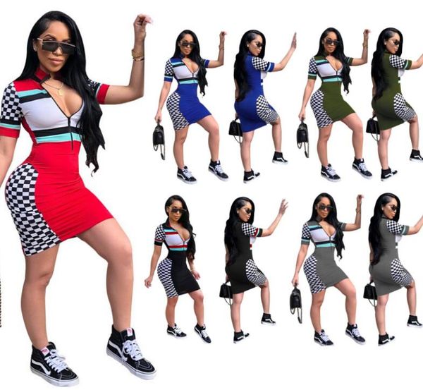 Women ummer multicoloured mini dre tand collar half zipper print trendy club kirt for girl nightclub tretchy bodycon dre e ml93
Women ummer multicoloured mini dre tand collar half zipper print trendy club kirt for girl nightclub tretchy bodycon dre e ml93