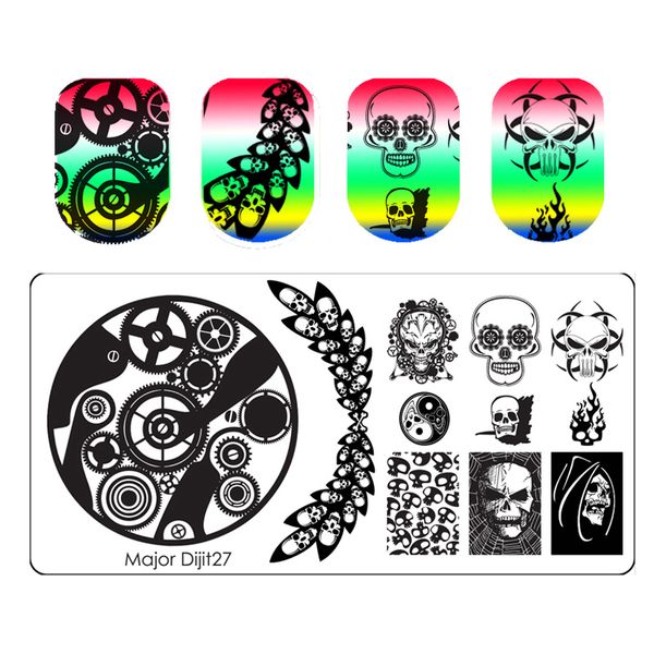 nail stamping plates halloween 12.5 cm skull halloween pumpkin spider rectangle template manicure nail art image plate, White
nail stamping plates halloween 12.5 cm skull halloween pumpkin spider rectangle template manicure nail art image plate, White