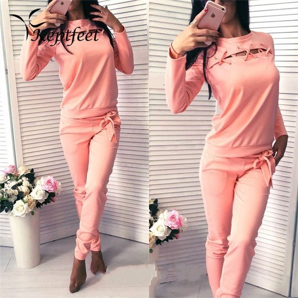 women sportswear autumn hollow bandage solid tracksuits o-neck long sleeve sweatshirt and pant running two piece set sports suit, Black;blue
women sportswear autumn hollow bandage solid tracksuits o-neck long sleeve sweatshirt and pant running two piece set sports suit, Black;blue