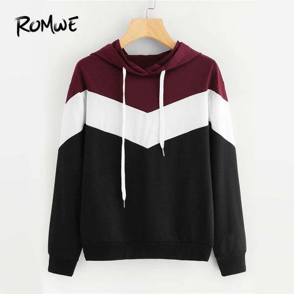 romwe cut and sew drawstring colorblock hoodie women autumn casual multicolor pullovers ladies hooded long sleeve sweatshirt s18101006, Black
romwe cut and sew drawstring colorblock hoodie women autumn casual multicolor pullovers ladies hooded long sleeve sweatshirt s18101006, Black
